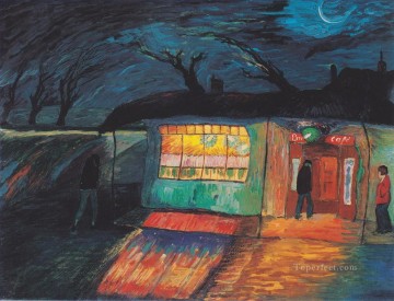 Café de noche Marianne von Werefkin Expresionismo Pinturas al óleo